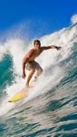 pic for surfer riding on  wave 